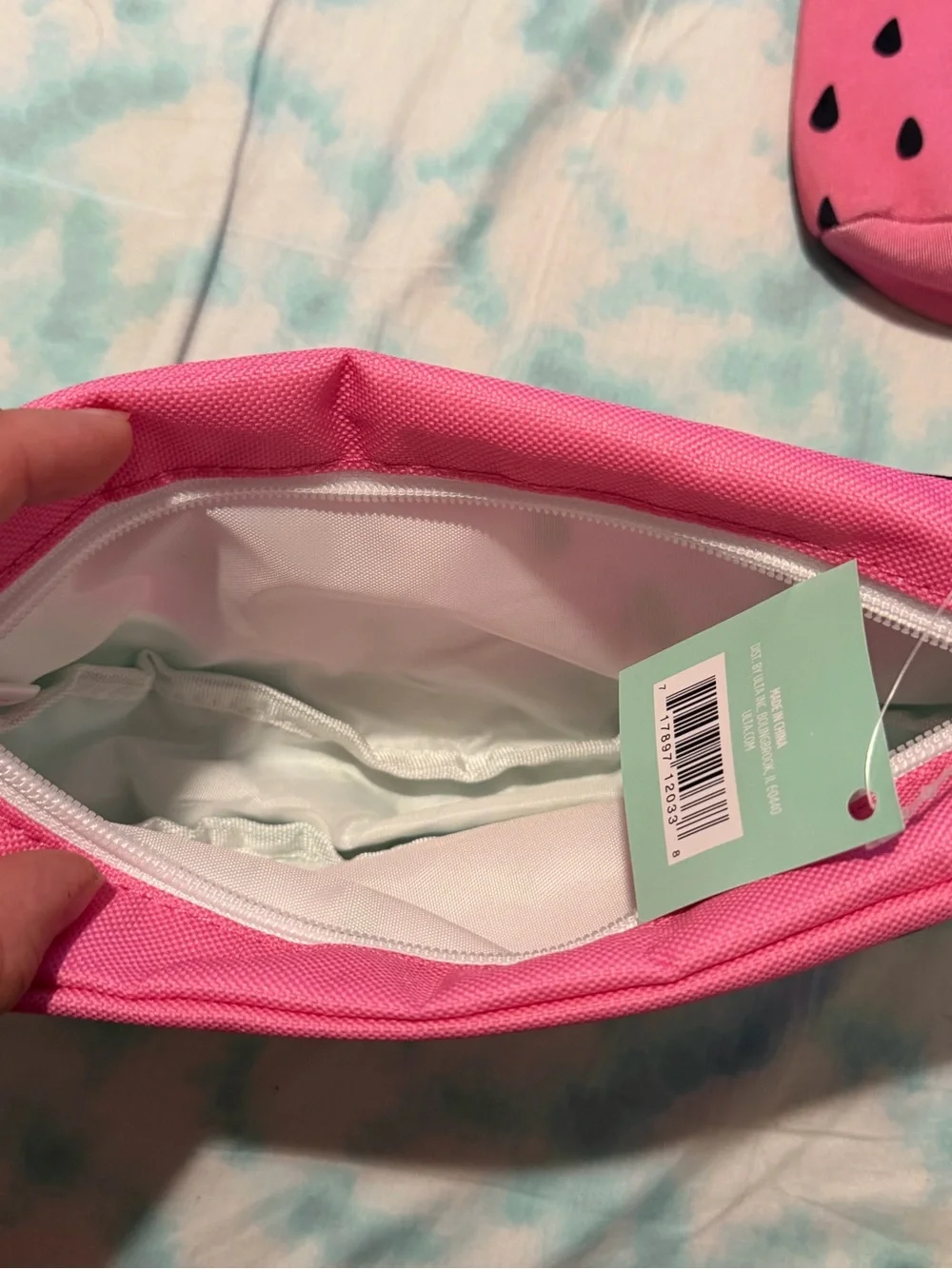 Ulta Beauty Pink and Green Watermelon Kids Waist Pack with Matching Wrist Pouch